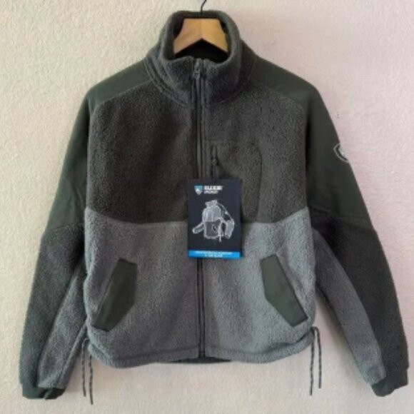 Kuhl Elixir Jacket Womens Size Small Moss Green Fleece Mixed Media Soft Full Zip - Picture 1 of 6